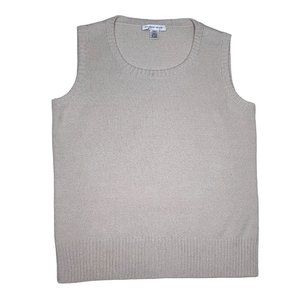 St. John Sport Beige Knit Vest Pullover Sleeveless Tank Size P